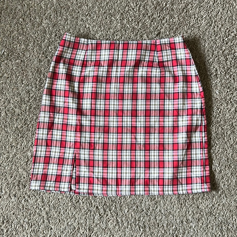 vintage plaid miniskirt